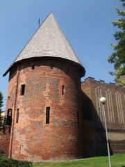 Hexenturm in Slupsk - Festung, Stadtmauerturm, Backstein, Befestigung, Stadtbefestigung, Architektur