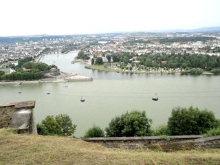 Deutsches Eck#2 - Deutsches Eck, Koblenz, Fluss, Mosel, Rhein, Zusammenfluss, Festung, Seilbahn
