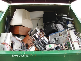 Elektroschrott - Müll, Mülltrennung, Receycling, Müllverwertung, Hausmüll, Wiederverwertung, Rohstoffe, Elektroschrott, Metall, Computer, Monitor