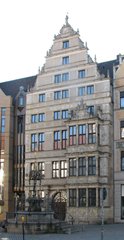 Hannover Leibnizhaus #1 - Hannover, Leibniz, Renaissance, Giebel, Fassade, historisch, Restauration, Restaurierung