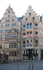 Hannover Leibnizhaus #2 - Hannover, Leibniz, Renaissance, Giebel, Fassade, historisch, Restauration, Restaurierung